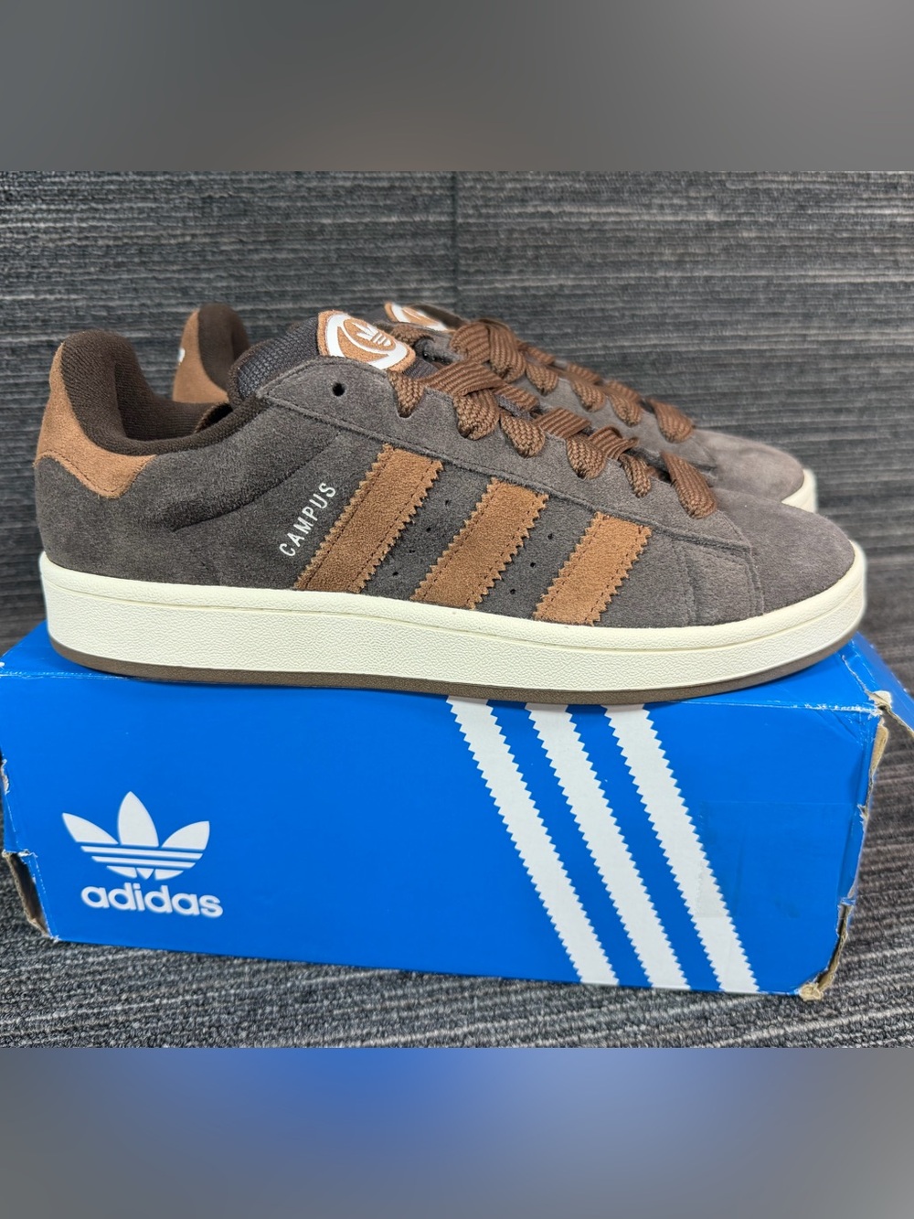 adidas Campus 00s Dark Brown/Preloved Brown/White Suede Sneakers Mens 7.5 New